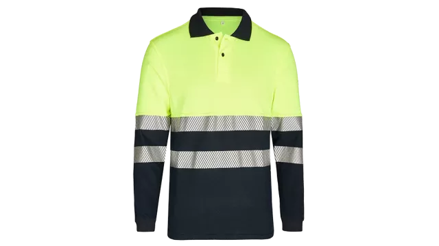 A captivating image displays a vibrant lime green polo shirt, with striking black stripes and contrasting white accents. The soft fabric, evident in its delicate details, makes it a standout piece in any setting, be it casual or formal.