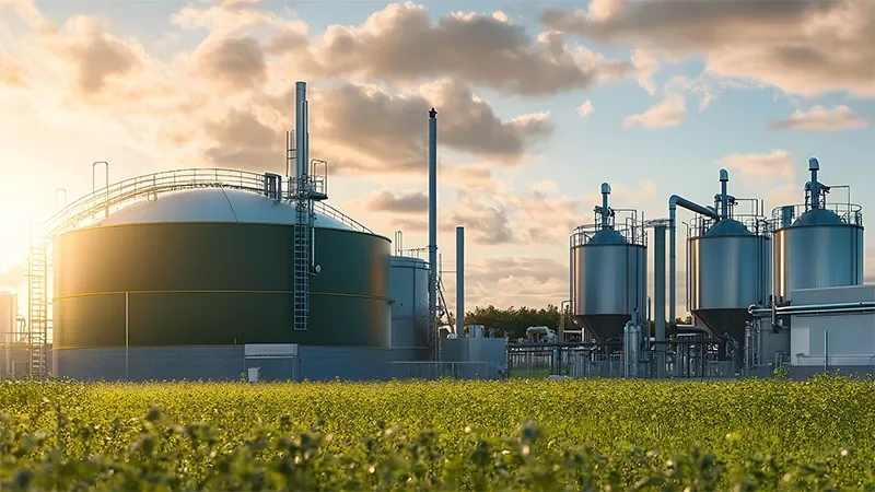 Biogas plant protected by DEHN